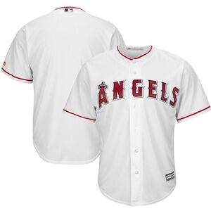 Majestic White and Red Angels Jersey size L